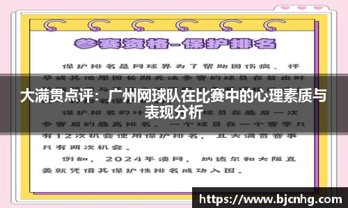 大满贯点评：广州网球队在比赛中的心理素质与表现分析